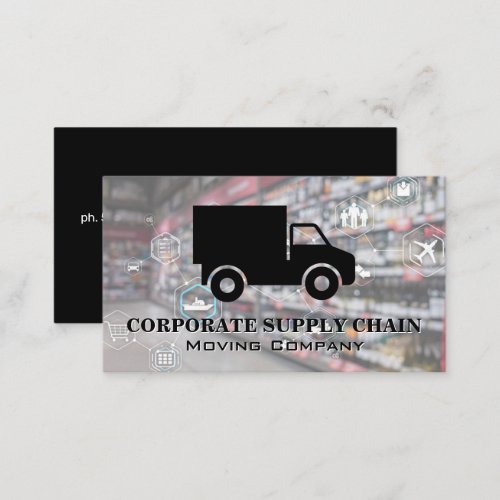 Supply Truck  Logistics Network Business Card