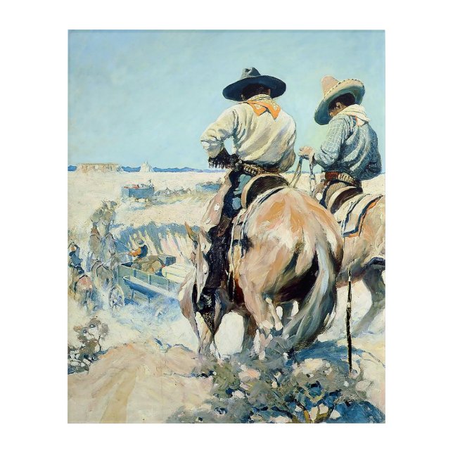 Supply Wagon Western Art by NC Wyeth (Front)