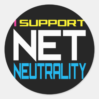 Suppor Net Neutrality Classic Round Sticker