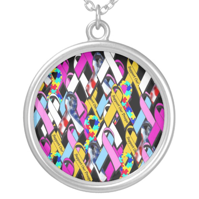 Support a Cause Silver Plated Necklace (Front)