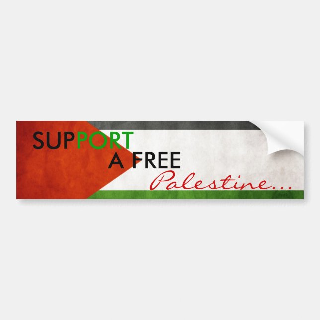 Support a Free Palestine Bumper sticker (Front)