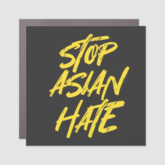 Support AAPI Awareness Stop Asian Hate Car Magnet (Front)