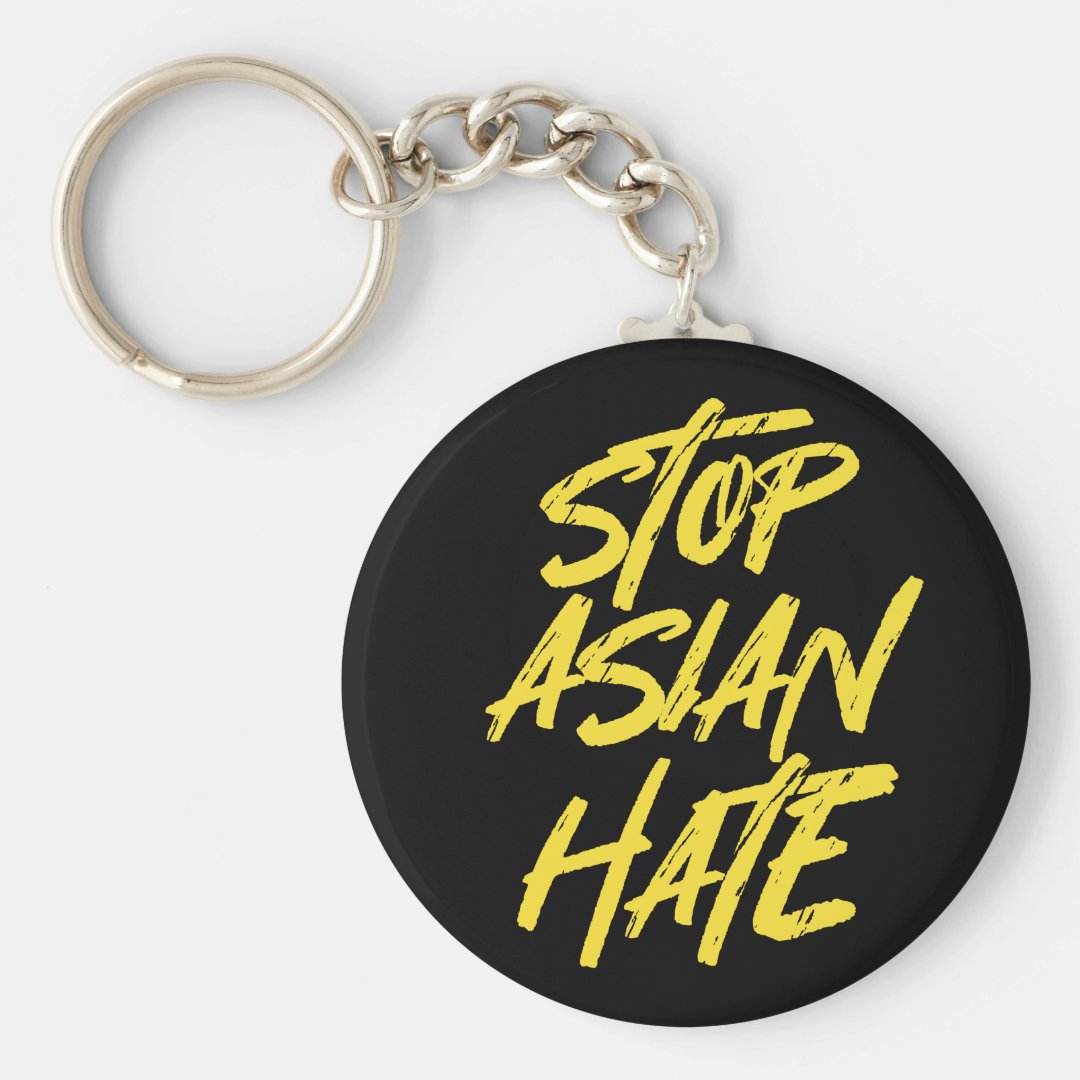 Support AAPI Awareness Stop Asian Hate Keychain | Zazzle