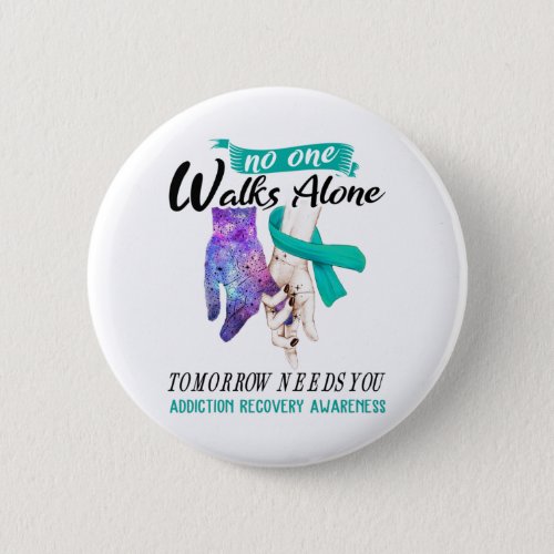 Support Addiction Recovery Awareness Ribbon Gifts Button