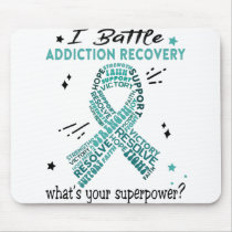 Support Addiction Recovery Warrior Gifts Mouse Pad