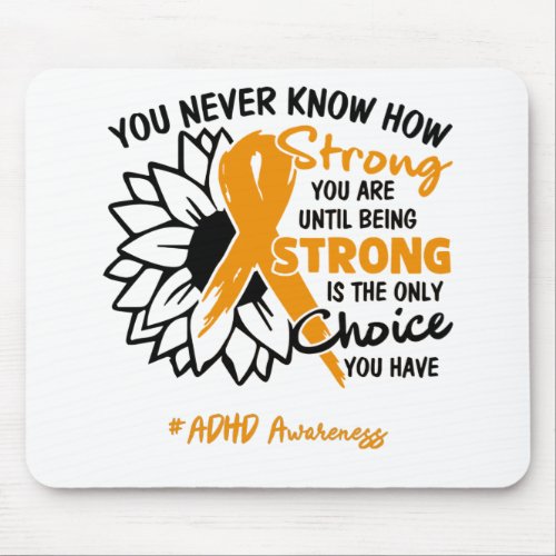 Support ADHD Awareness Ribbon Gifts Mouse Pad