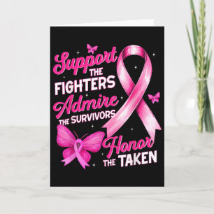 Support Admire Honor Breast Cancer Awareness Shirt Card