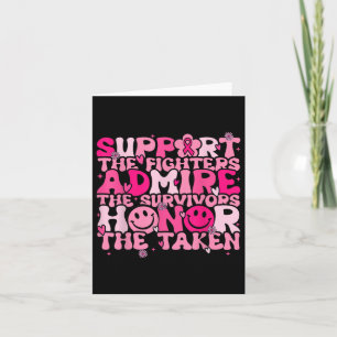 Support Admire Honor Breast Cancer Awareness Warri Card