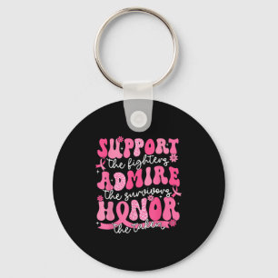 Support Admire Honor Breast Cancer Awareness Warri Keychain