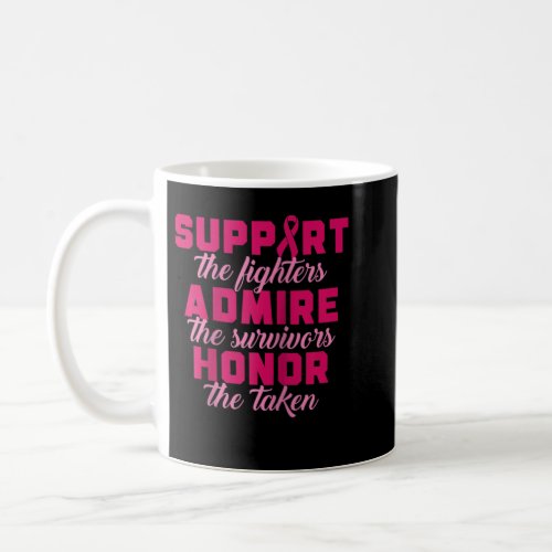 Support Admire Honor Breast Cancer Pink Ribbon App Coffee Mug