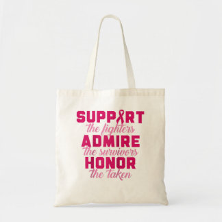 Support Admire Honor Breast Cancer Pink Ribbon App Tote Bag