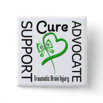 Support Advocate Cure 2 Traumatic Brain Injury Pinback Button