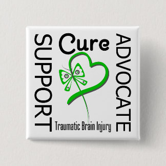 Support Advocate Cure 2 Traumatic Brain Injury Pinback Button