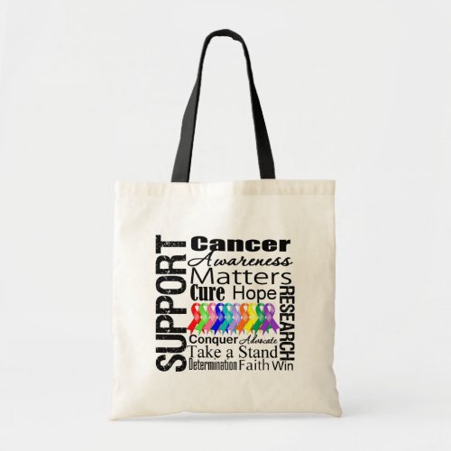 Support All Cancers Awareness Tote Bag