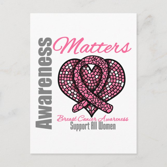 Support All Women Breast Cancer Awareness Matters Postcard (Front)