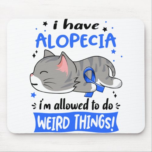 Support Alopecia Awareness Ribbon Gifts Mouse Pad