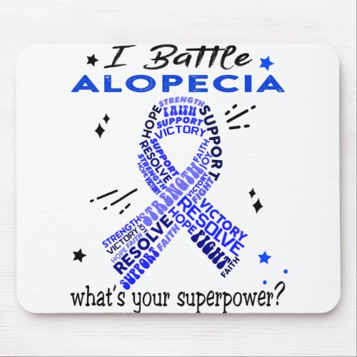 Support Alopecia Warrior Gifts Mouse Pad