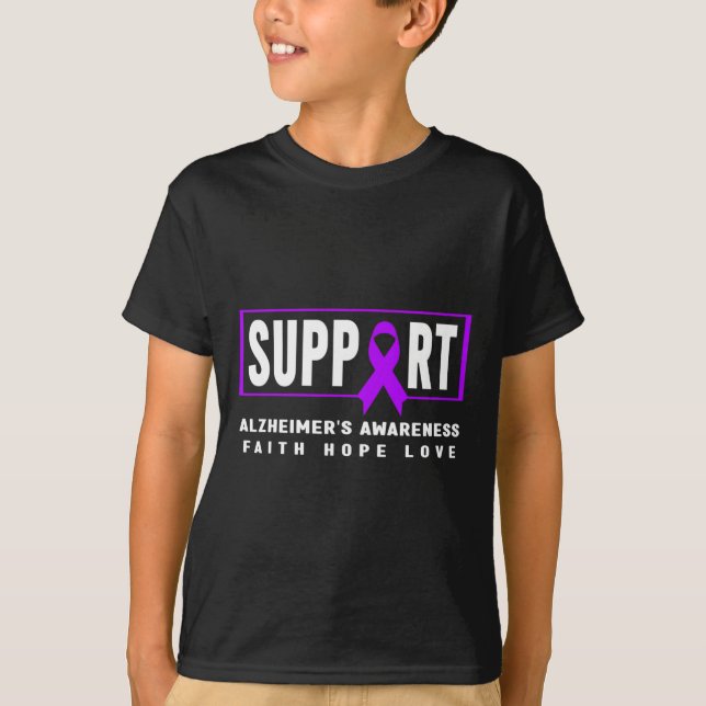 Support Alzheimer’s Warrior Alzheimer’s Awar T-Shirt (Front)