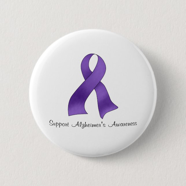 Support Alzheimer's Awareness Button (Front)