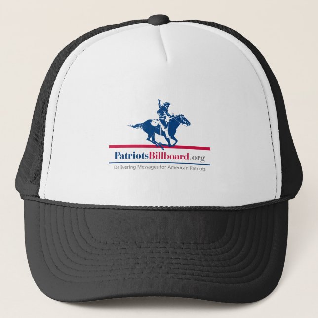 Support American Values With Patriotsbillboard.org Trucker Hat (Front)