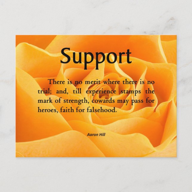 Support and Strength Postcard (Front)