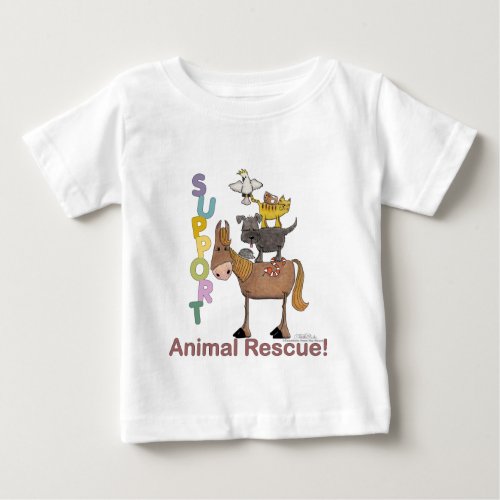 Support Animal Rescue Baby T_Shirt