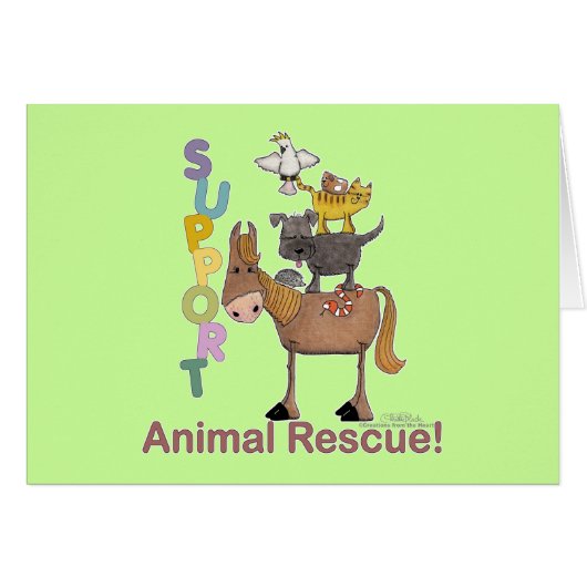 Support Animal Rescue Cards (Front Horizontal)