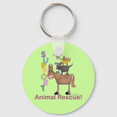 Support Animal Rescue Keychain