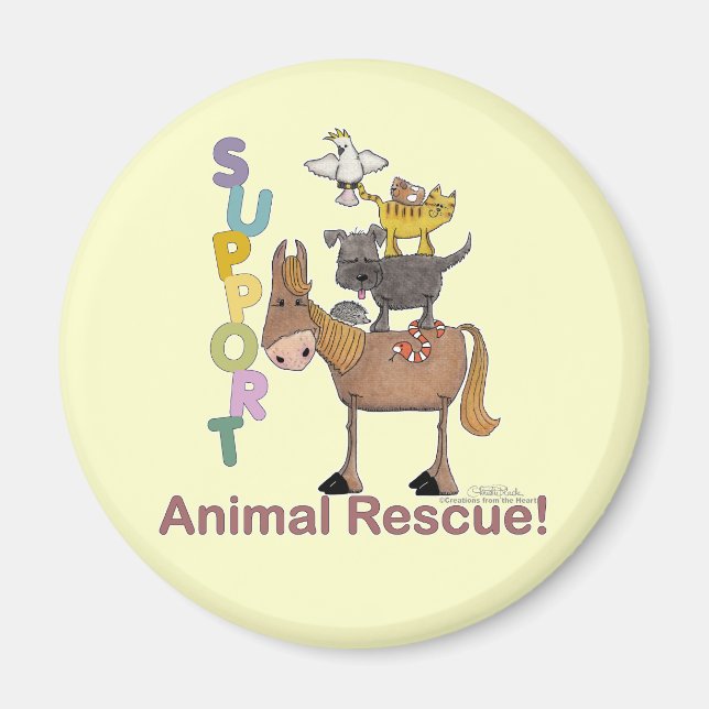Support Animal Rescue Magnet (Front)