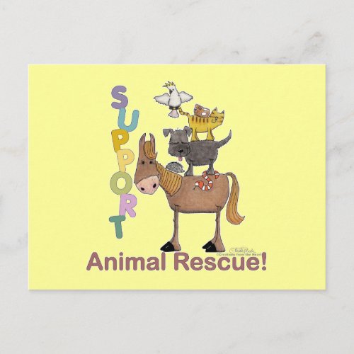 Support Animal Rescue Postcard