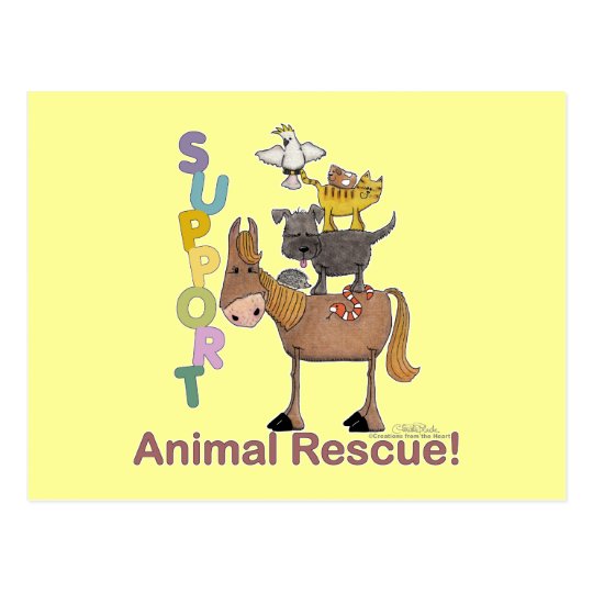 Support Animal Rescue Postcard