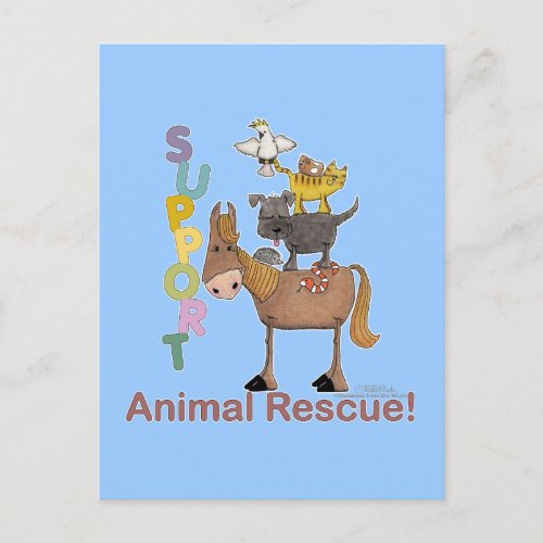 Support Animal Rescue Postcard