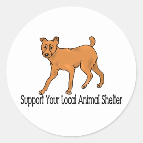 Support Animal Shelters Classic Round Sticker
