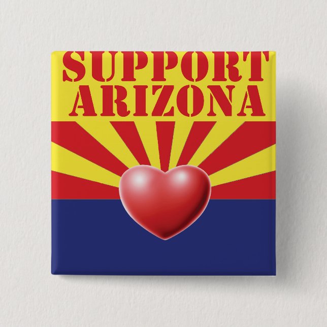 SUPPORT Arizona, AZ Pinback Button (Front)