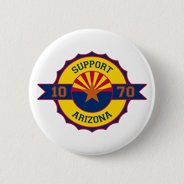 Support Arizona Pinback Button (Front)