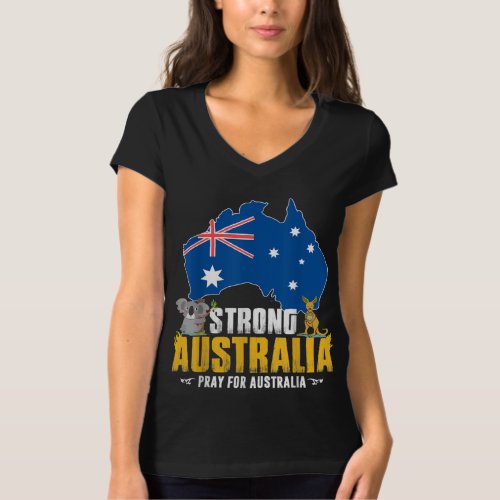 Support Australia Strong save koala Kangaroo Retro T_Shirt