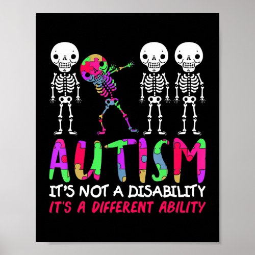 Support Autism Kids for Mom Dad Autism Awareness  Poster