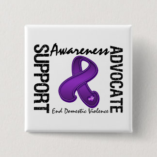 Support Awareness Advocate End Domestic Violence Button