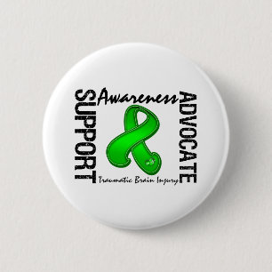 Support Awareness Advocate Traumatic Brain Injury Button