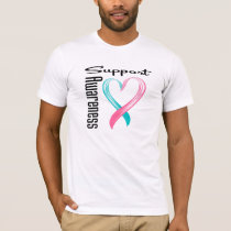 Support Awareness Heart Hereditary Breast Cancer T-Shirt