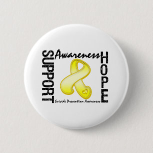 Support Awareness Hope Suicide Prevention Pinback Button