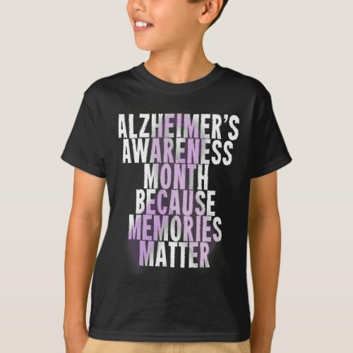 Support Awareness Month Purple Ribbon  T_Shirt