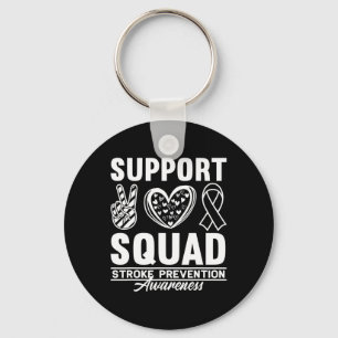Support Awareness Squad Heart Disease Stroke Preve Keychain