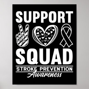 Support Awareness Squad Heart Disease Stroke Preve Poster
