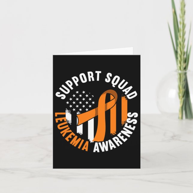 Support Awareness Squad I Blood Cells Cancer Leuke Card (Front)