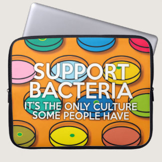 SUPPORT BACTERIA Science Joke Laptop Sleeve