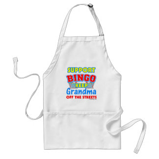 Support Bingo Grandma Adult Apron
