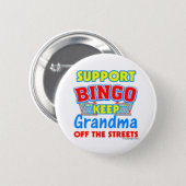 Support Bingo Grandma Button (Front & Back)