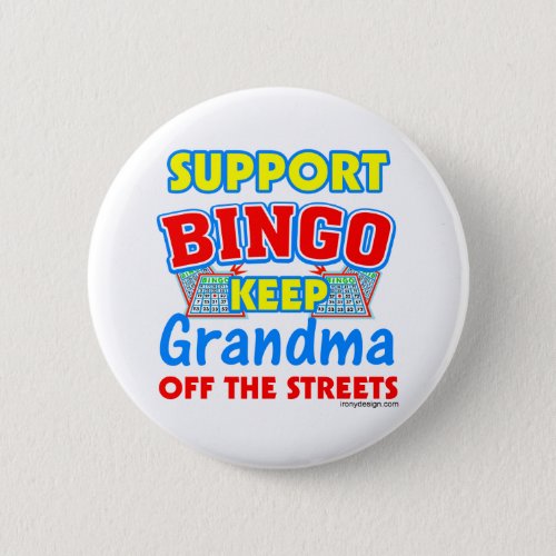 Support Bingo Grandma Button