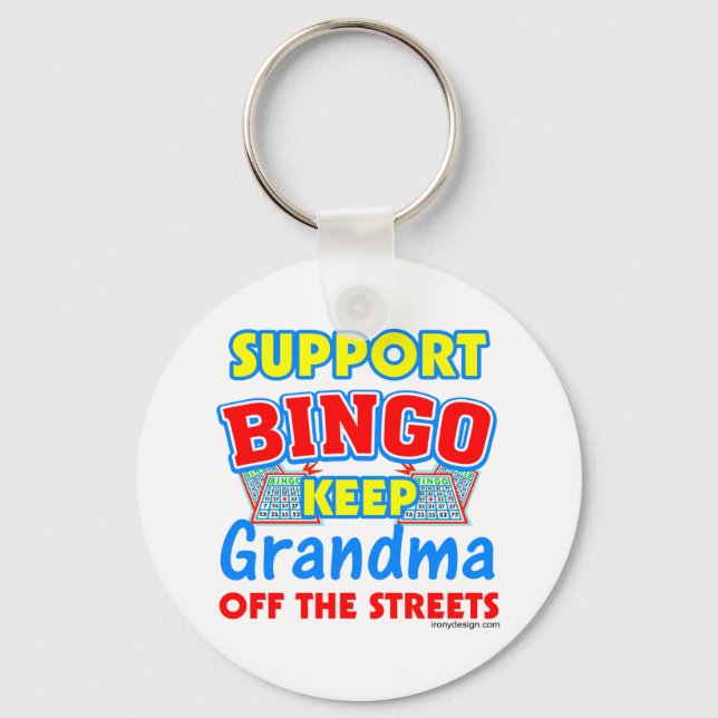Support Bingo Grandma Keychain (Front)